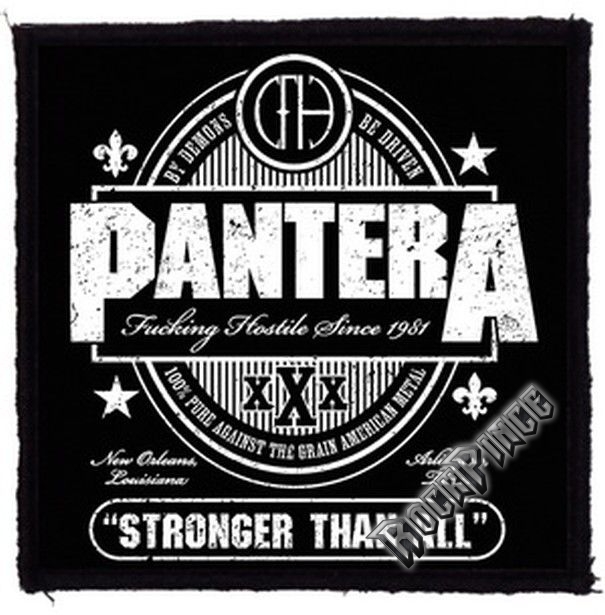 PANTERA: Stronger Than All - kisfelvarró (95x95)
