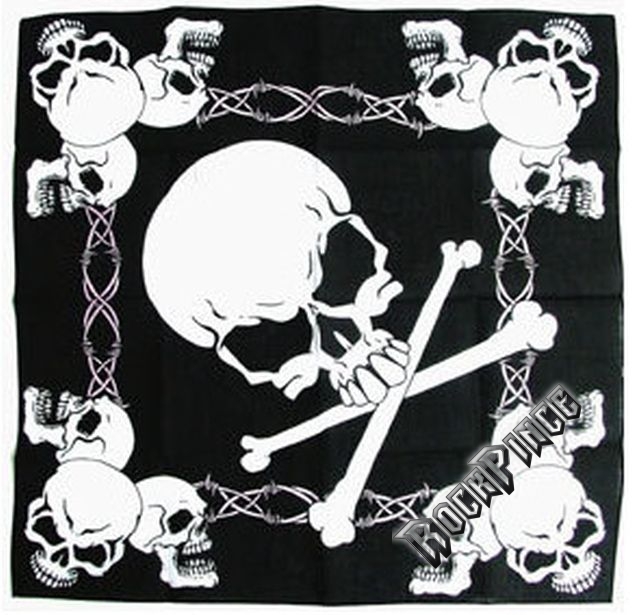 Skulls with barbed wire - kendő/bandana