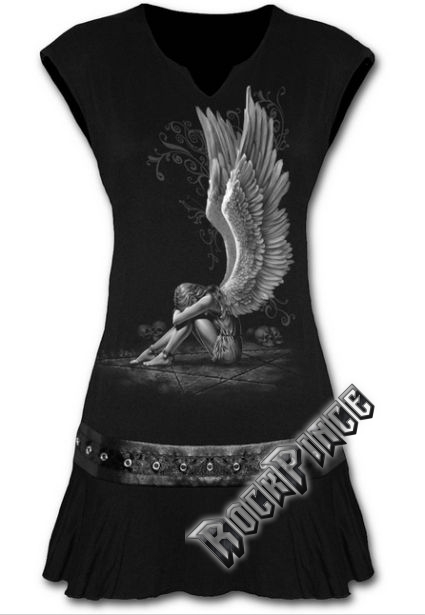 ENSLAVED ANGEL - Stud Waist Mini Dress Black (Plain) - D024F108