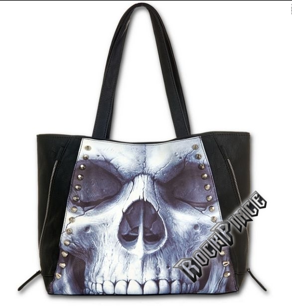 SOLEMN SKULL - Tote Bag - Top quality PU Leather Studded - S012A306