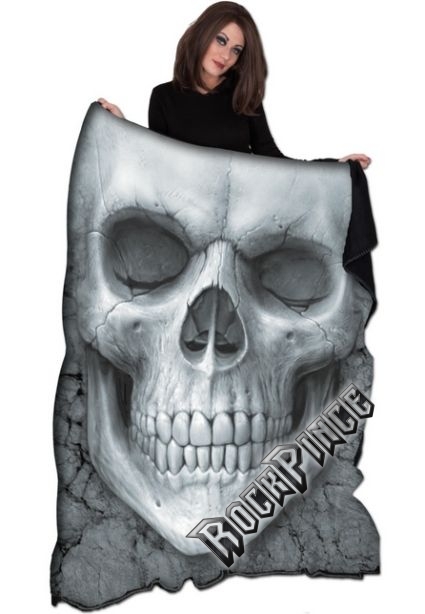 SOLEMN SKULL - Fleece Blanket with Double Sided Print - S012A501