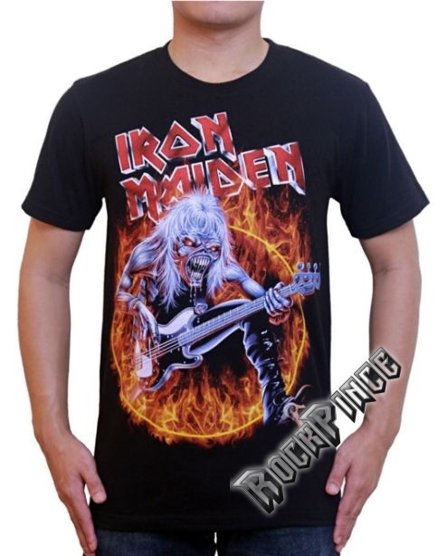 Iron Maiden - Eddie Bass In Flames - TDM-1530 - férfi póló