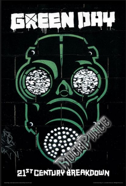 Green Day - Gas Mask - kisfelvarró
