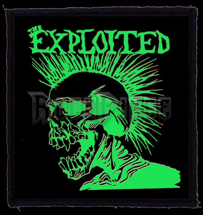 THE EXPLOITED - Green Skull (85x95) - kisfelvarró HKF-0715