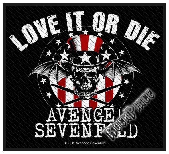Avenged Sevenfold - Love It Or Die - kisfelvarró - SP2586