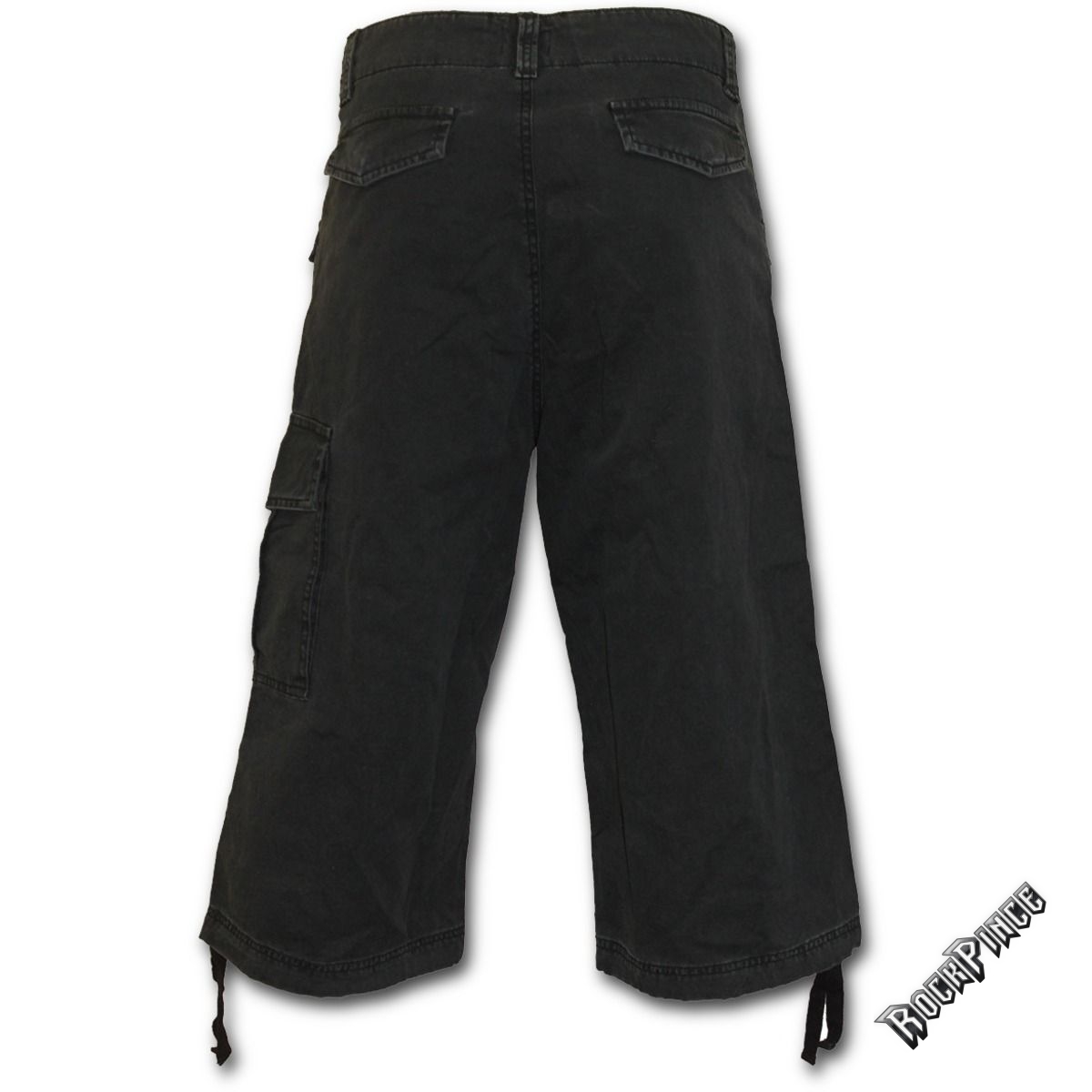 METAL STREETWEAR - Vintage Cargo Shorts 3/4 Long Black (Plain) - P003M705