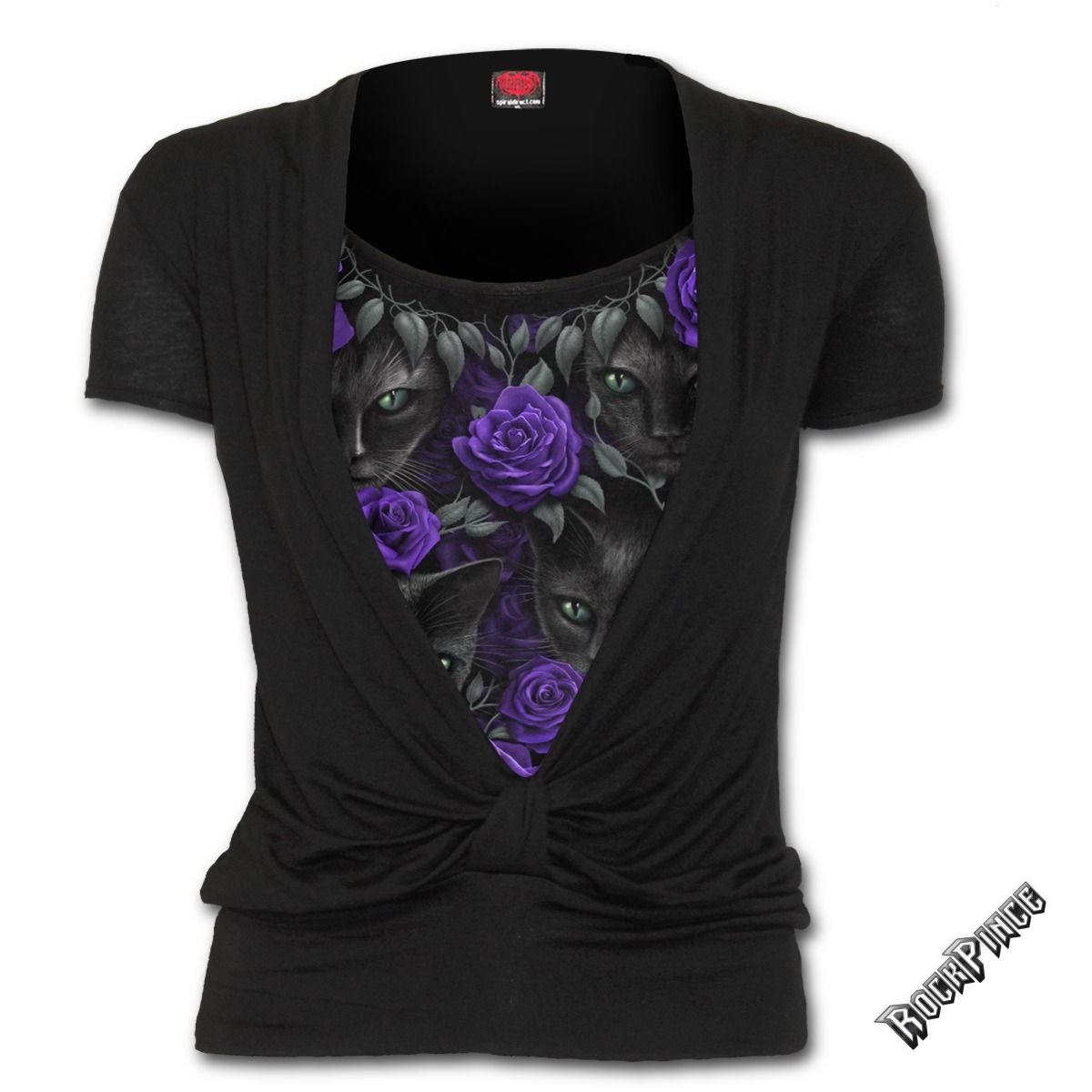 THE WATCHERS - Allover 2in1 Gathered Knot Short Sleeve - S011F739