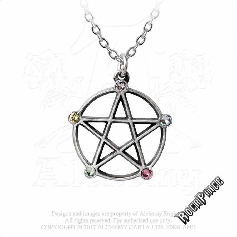Alchemy - Wiccan Elemental Pentacle - nyaklánc P786