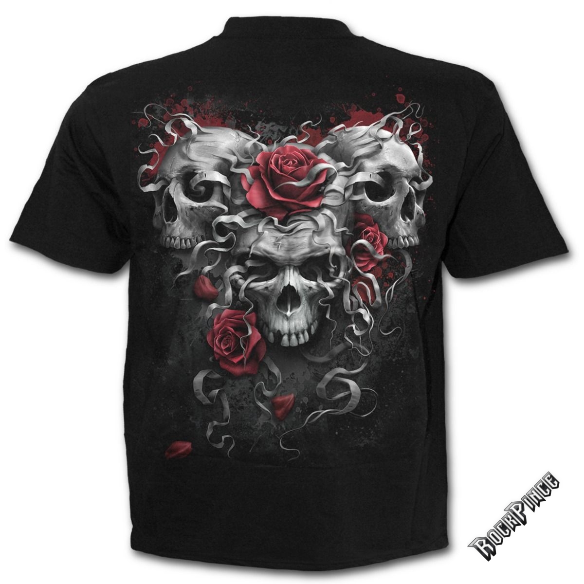 SKULLS N' ROSES - T-Shirt Black - E024M101