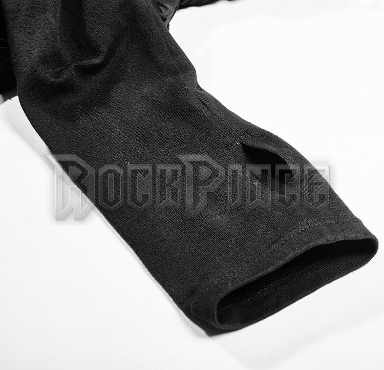 DESTRUCTION UNIT BLACK-GRAY - férfi hosszú ujjú póló T-438/BK-GY/Male
