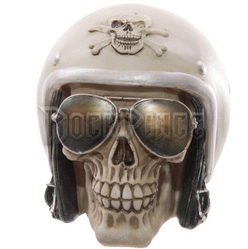 Gruesome Skull with Helmet and Sun Glasses - koponya - SK204