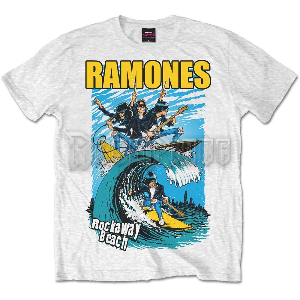 RAMONES - ROCKAWAY BEACH - unisex póló - RATS15MW