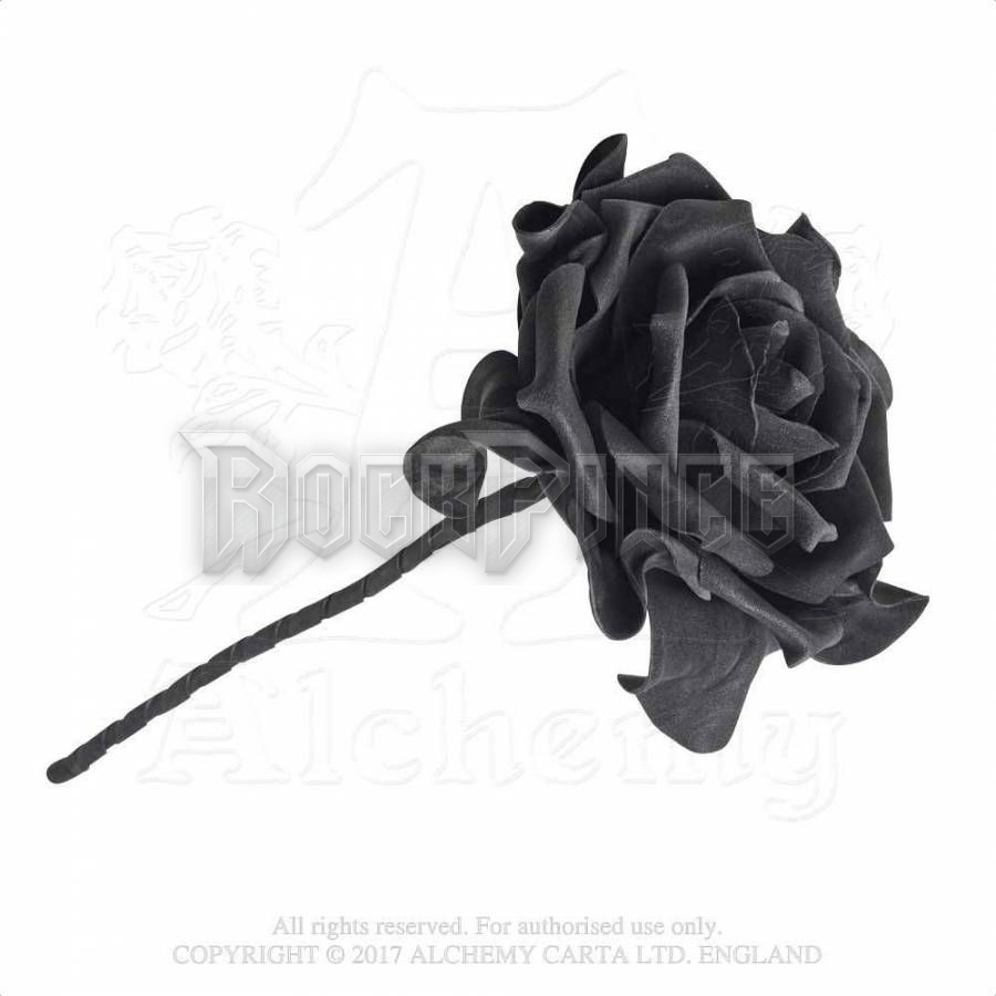 Alchemy - Single Black Rose with Stem - műrózsa ROSE5