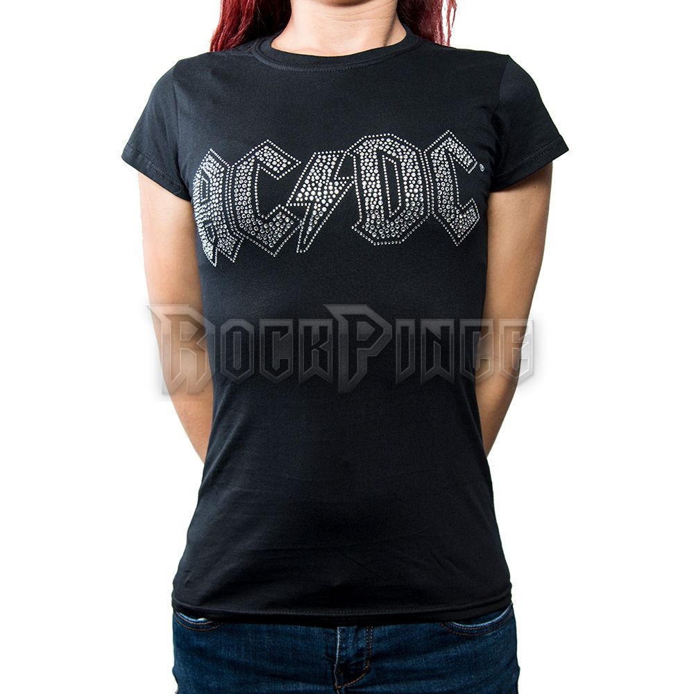 AC/DC - LOGO (DIAMANTE) - női póló - ACDCTS36LB