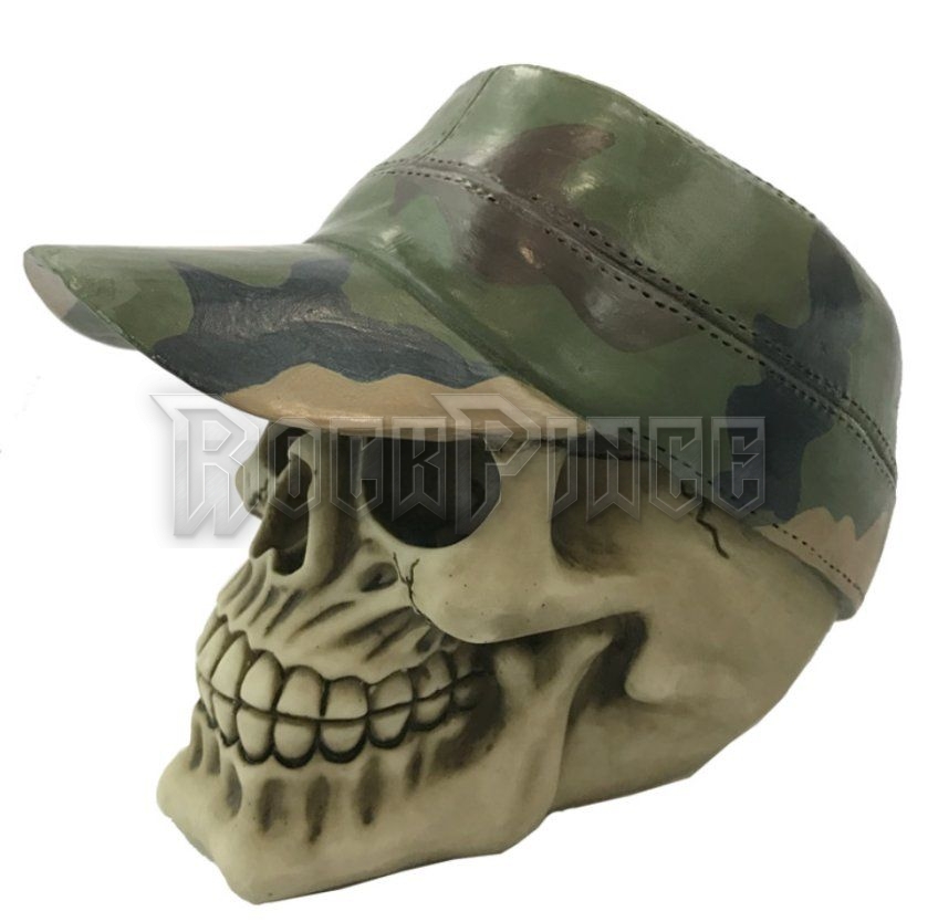 Skull with Camouflage Forage Cap - koponya - SK263