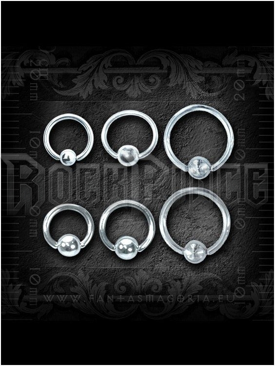 Ball closure ring - piercing BCR - 1,2 mm x 10 mm x 4mm