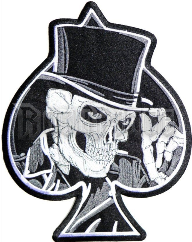 Ace Of Spades Top Hat Reaper Skull - hátfelvarró - EMB-G172