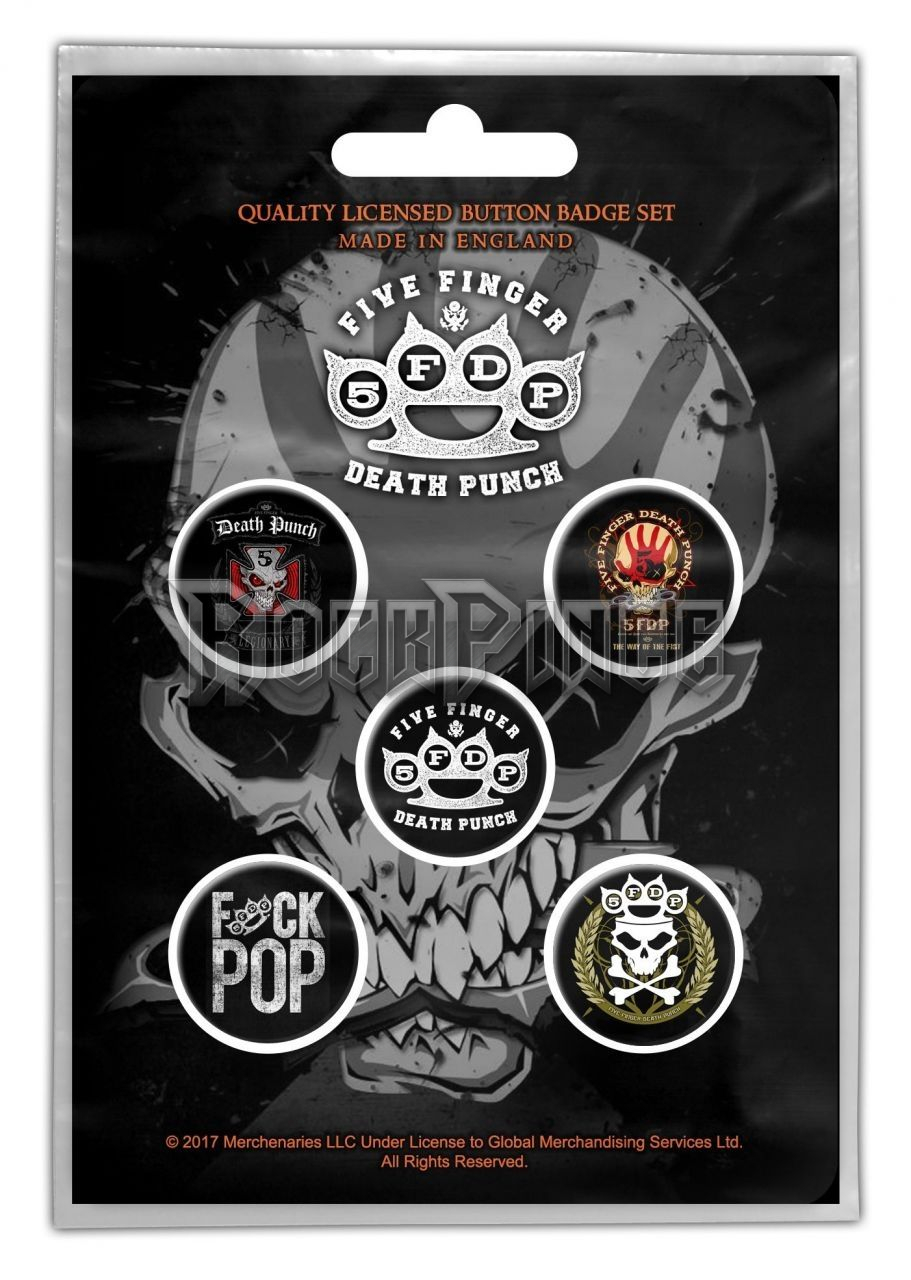 Five Finger Death Punch - 5FDP - 5 db-os kitűző szett - BB020