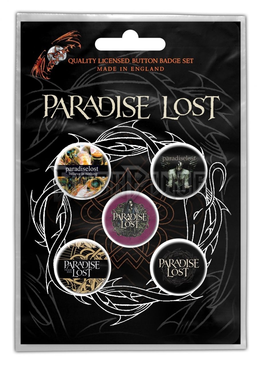 Paradise Lost - Crown Of Thorns - 5 db-os kitűző szett - BB028