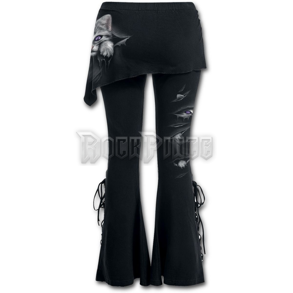 BRIGHT EYES - 2in1 Boot-Cut Leggings with Micro Slant Skirt (Plain) - F011G459