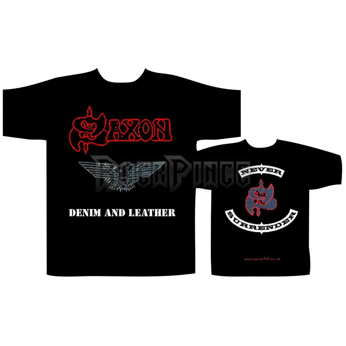 Saxon - Denim And Leather - unisex póló - ST0336