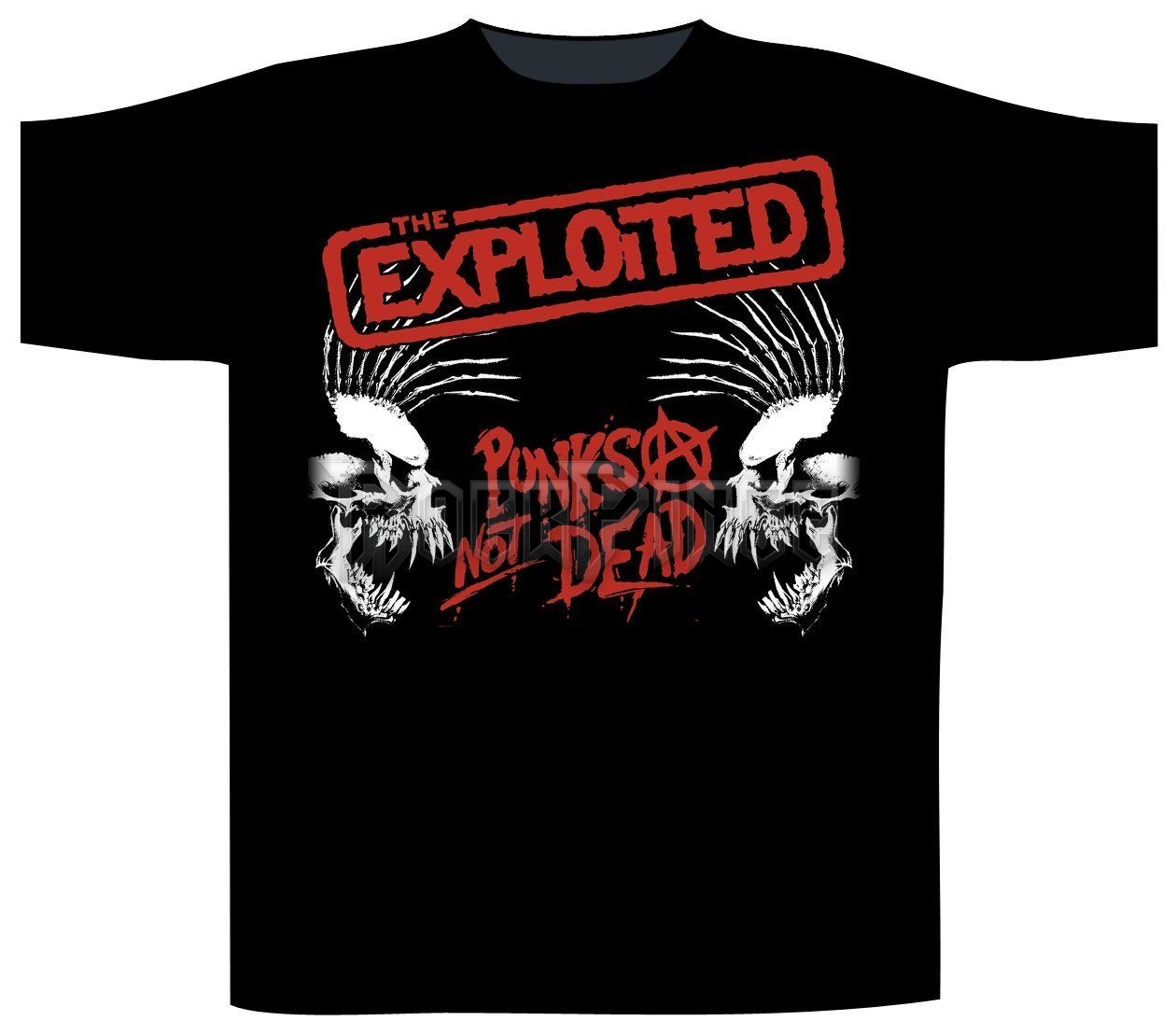 The Exploited - Punks Not Dead / Skulls - unisex póló - ST2151