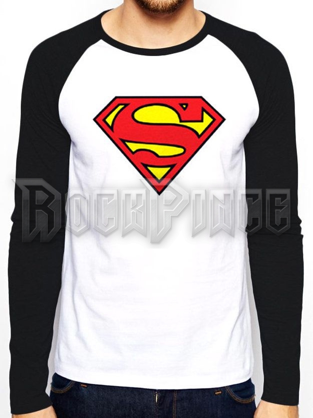 Superman - Logo - LONG-SLEEVE BASEBALL SHIRT - PE14056BSWPL