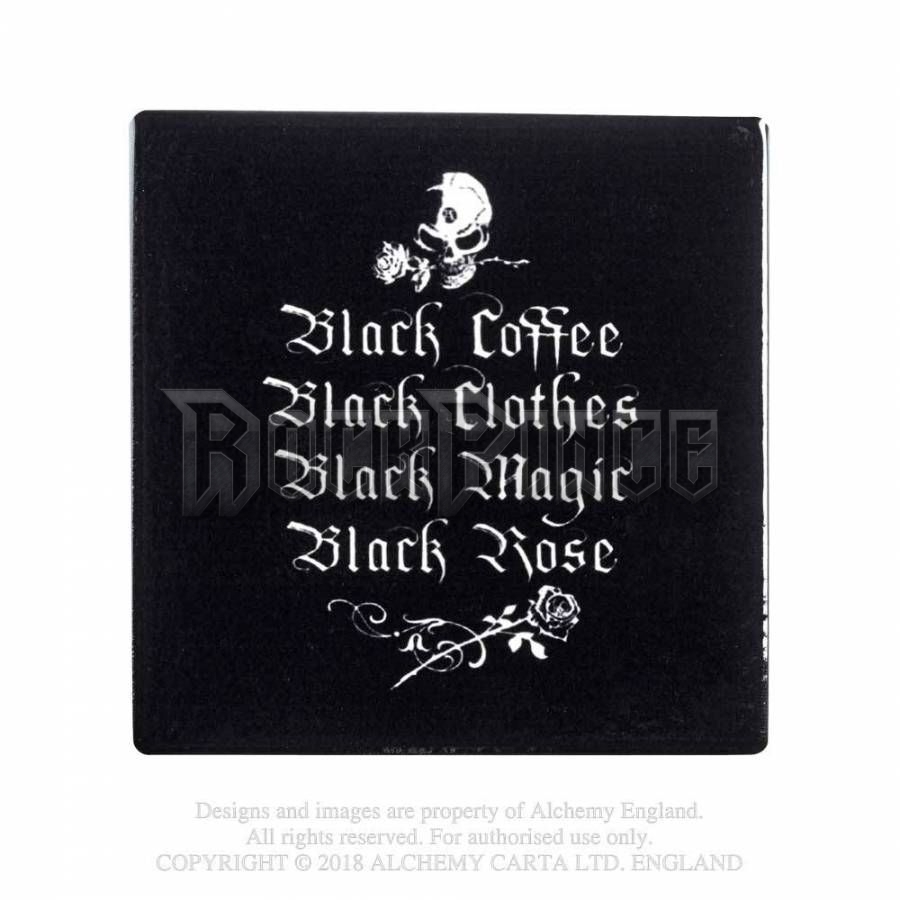 Alchemy - Black Coffee Black Clothes... - poháralátét CC10