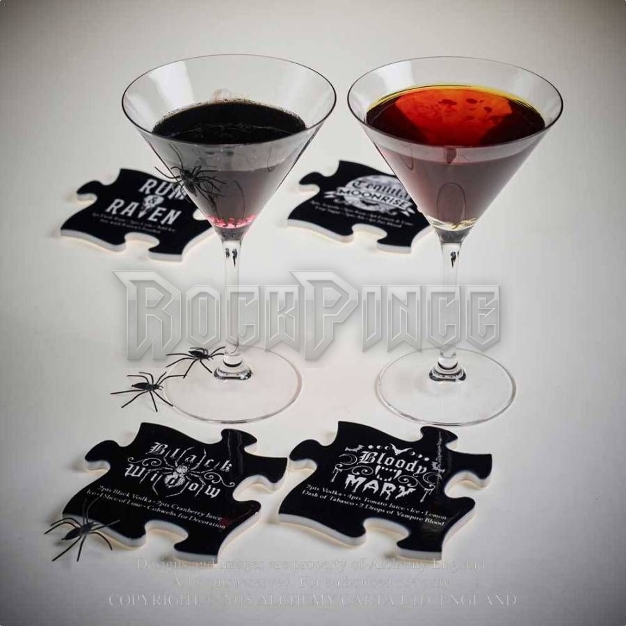 Alchemy - Gothic Cocktail - 4 db-os poháralátét szett CJ1