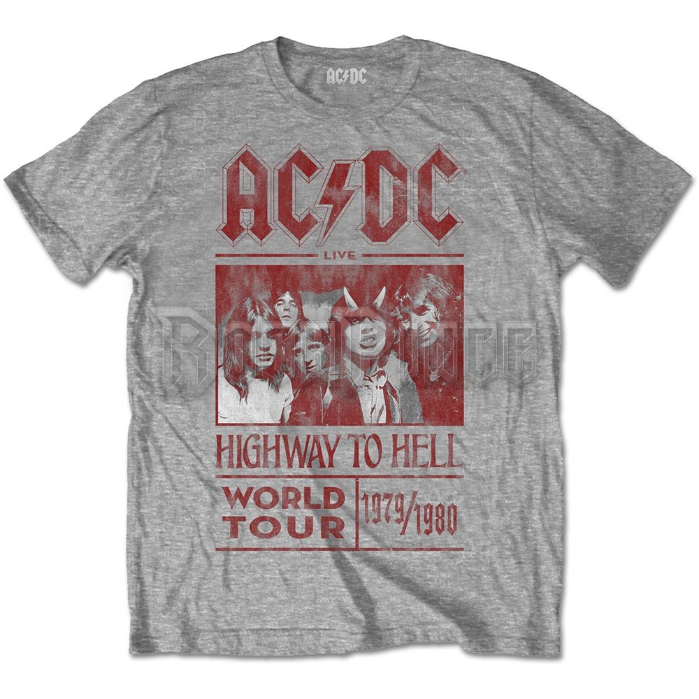 AC/DC - Highway to Hell World Tour 1979/1980 - unisex póló - ACDCTTRTW01MG