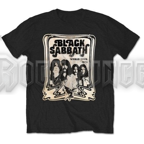 Black Sabbath - World Tour 1978 - unisex póló - BSTS02MC