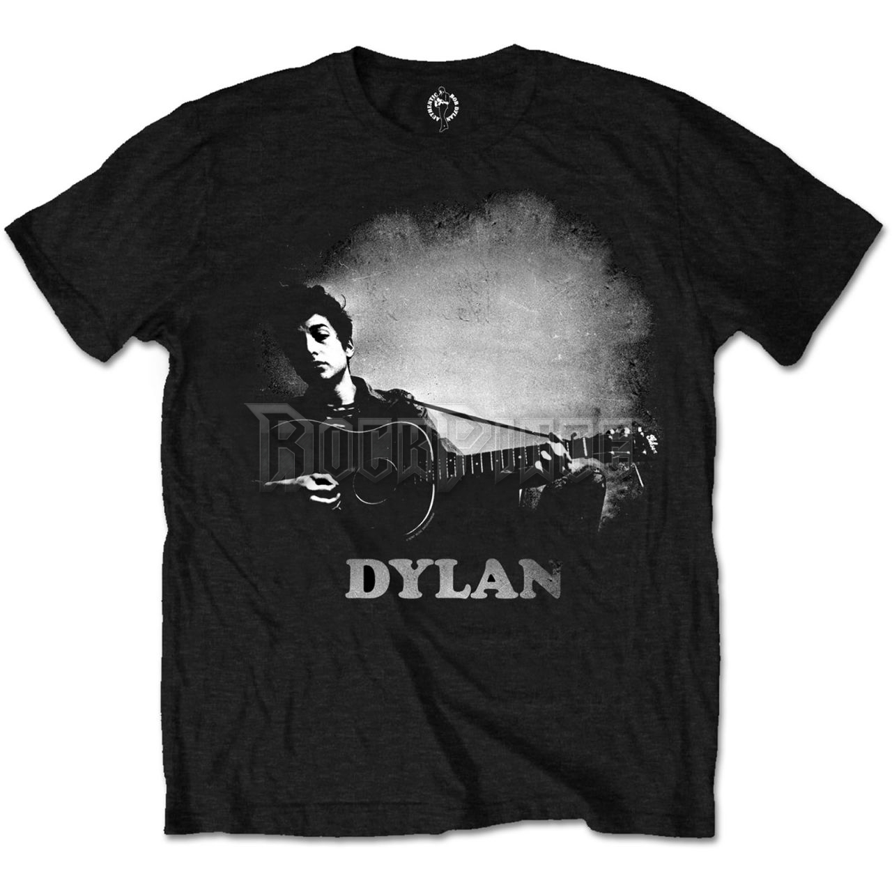 Bob Dylan - Guitar & Logo - unisex póló - DYLTS01MB