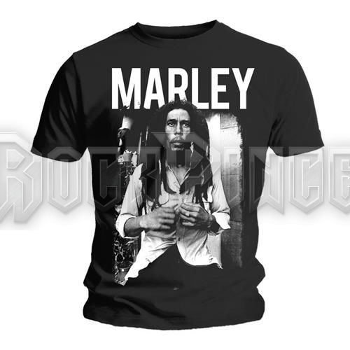 Bob Marley - Black & White - unisex póló - BMATS04MB