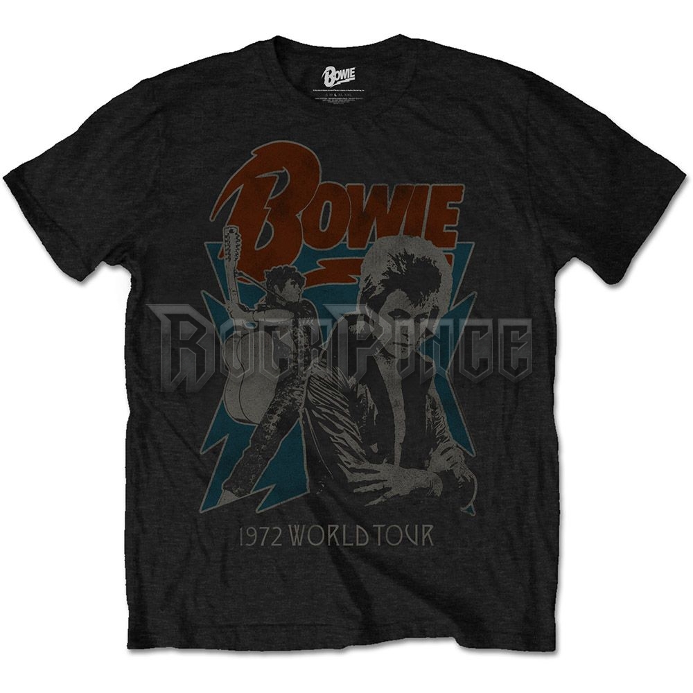 David Bowie - 1972 World Tour - unisex póló - BOWTS10MB