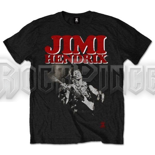 Jimi Hendrix - Block Logo - unisex póló - JHXTS05MB