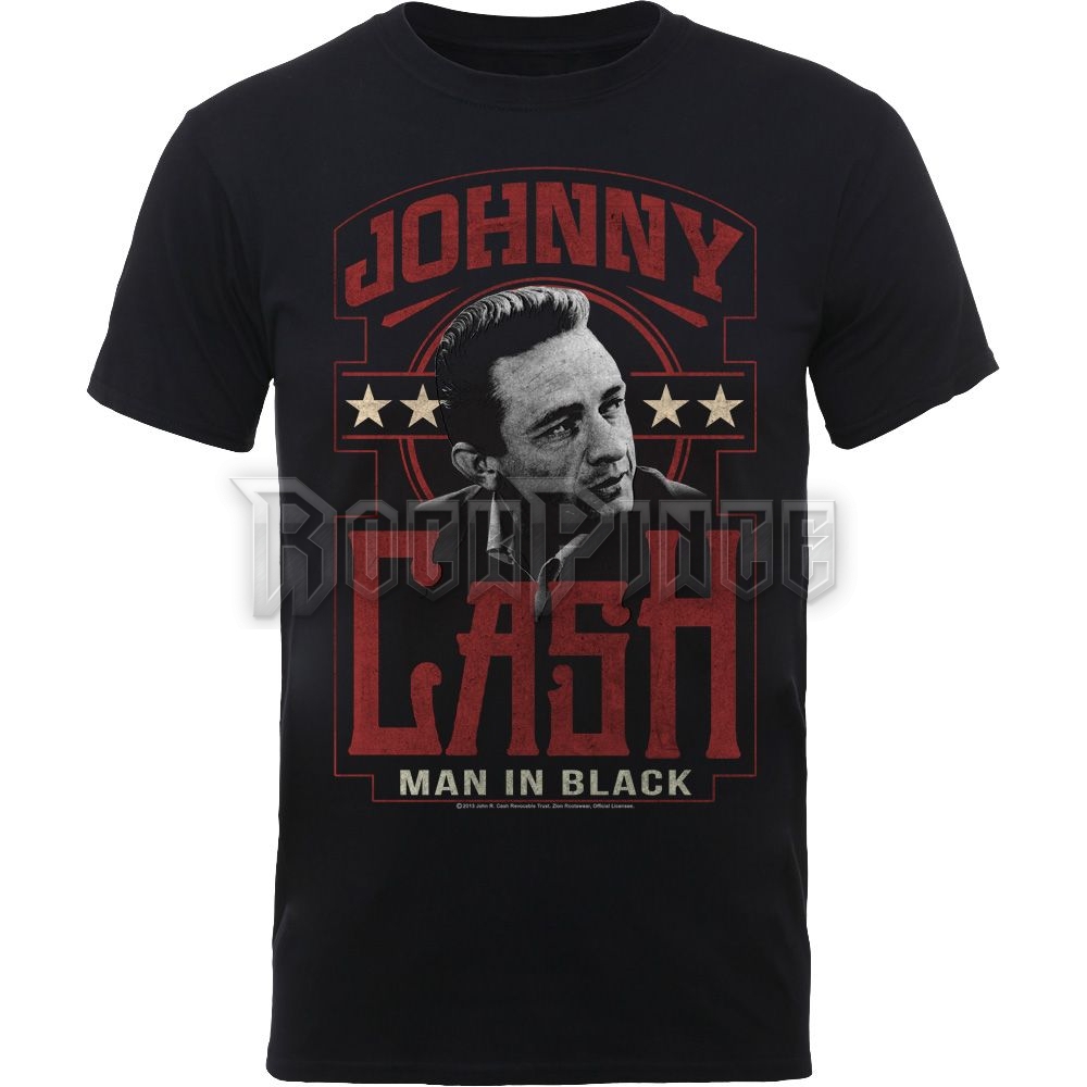 Johnny Cash - Man In Black - unisex póló - BILMAR00188