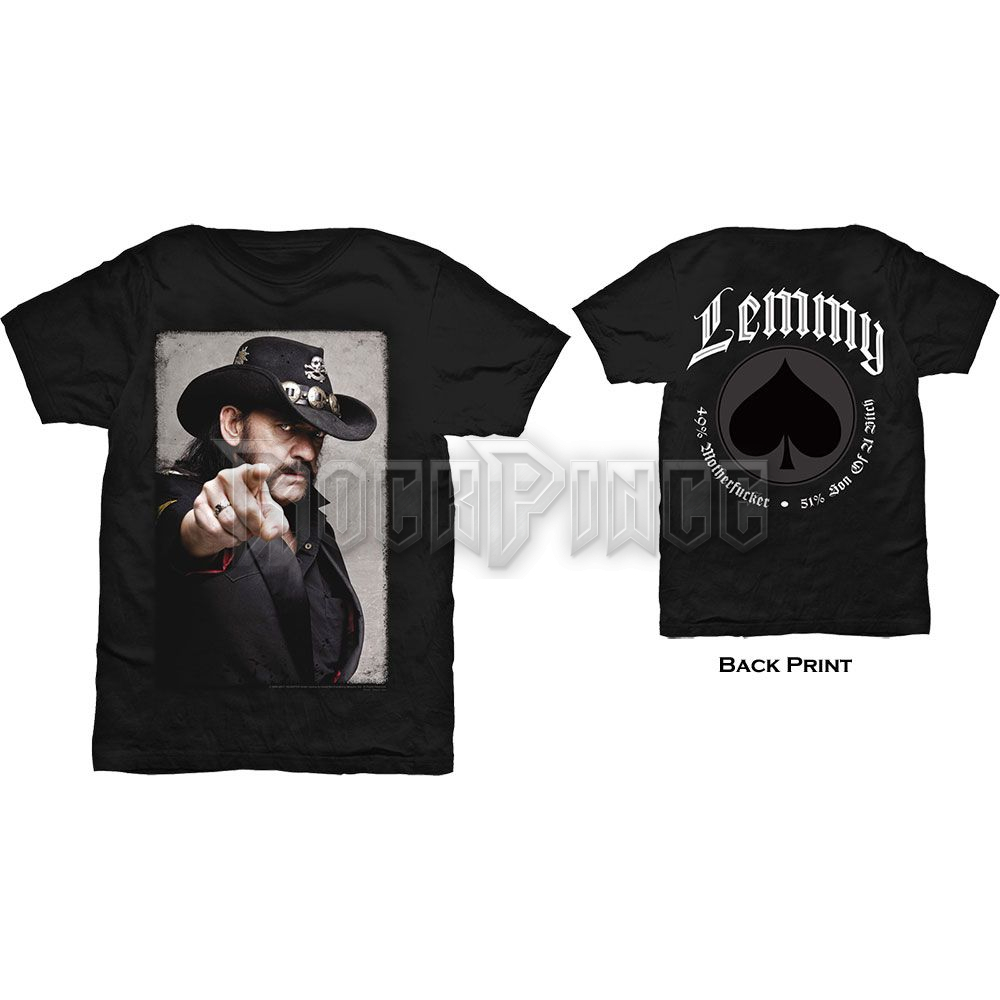Lemmy - Pointing Photo - unisex póló - LEMTS05MB