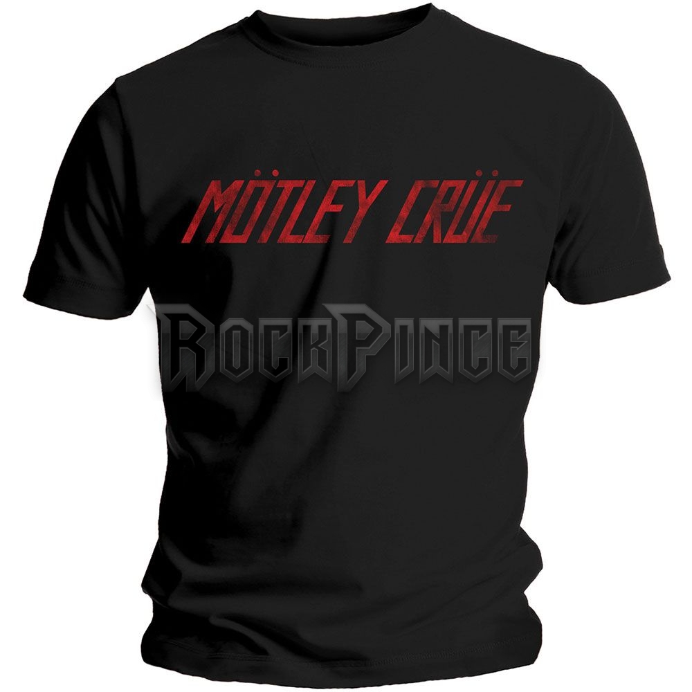Mötley Crüe - Distressed Logo - unisex póló - MOTTEE16MB