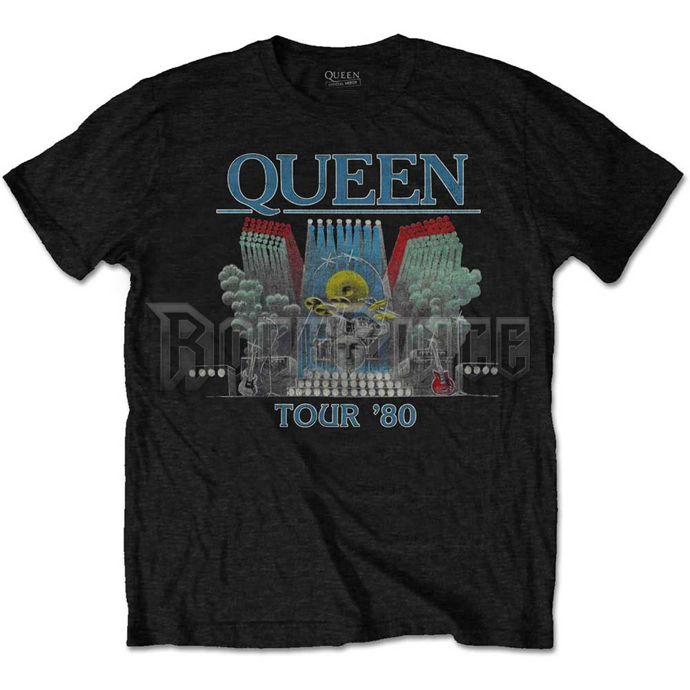 Queen - Tour '80 - unisex póló - QUTS29MB