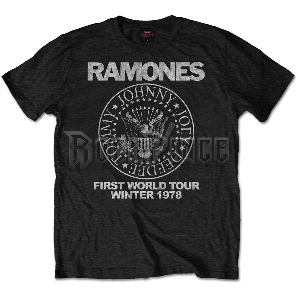Ramones - First World Tour 1978 - unisex póló - RATTRTW01MB