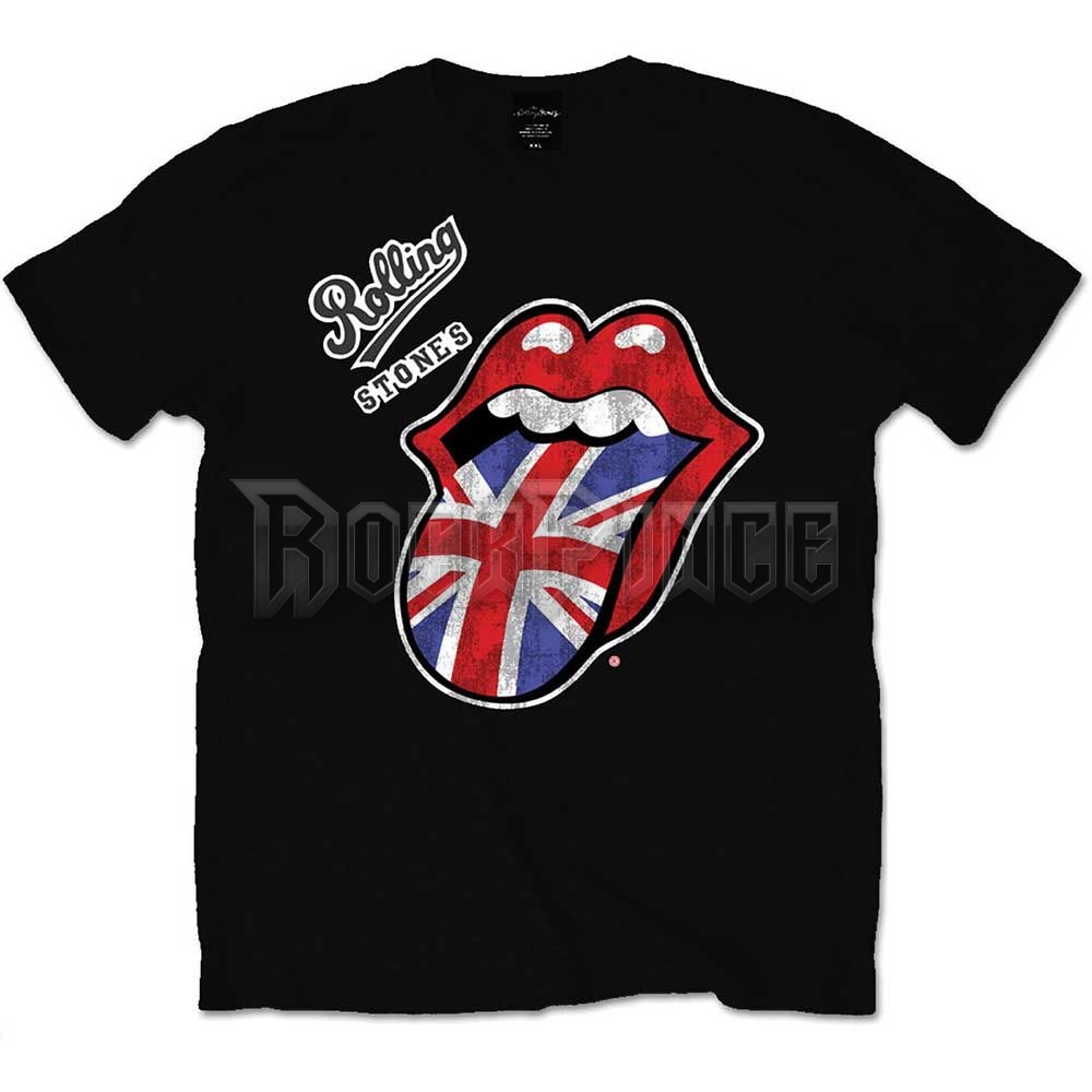 The Rolling Stones - Vintage British Tongue - unisex póló - RSTEE16MB