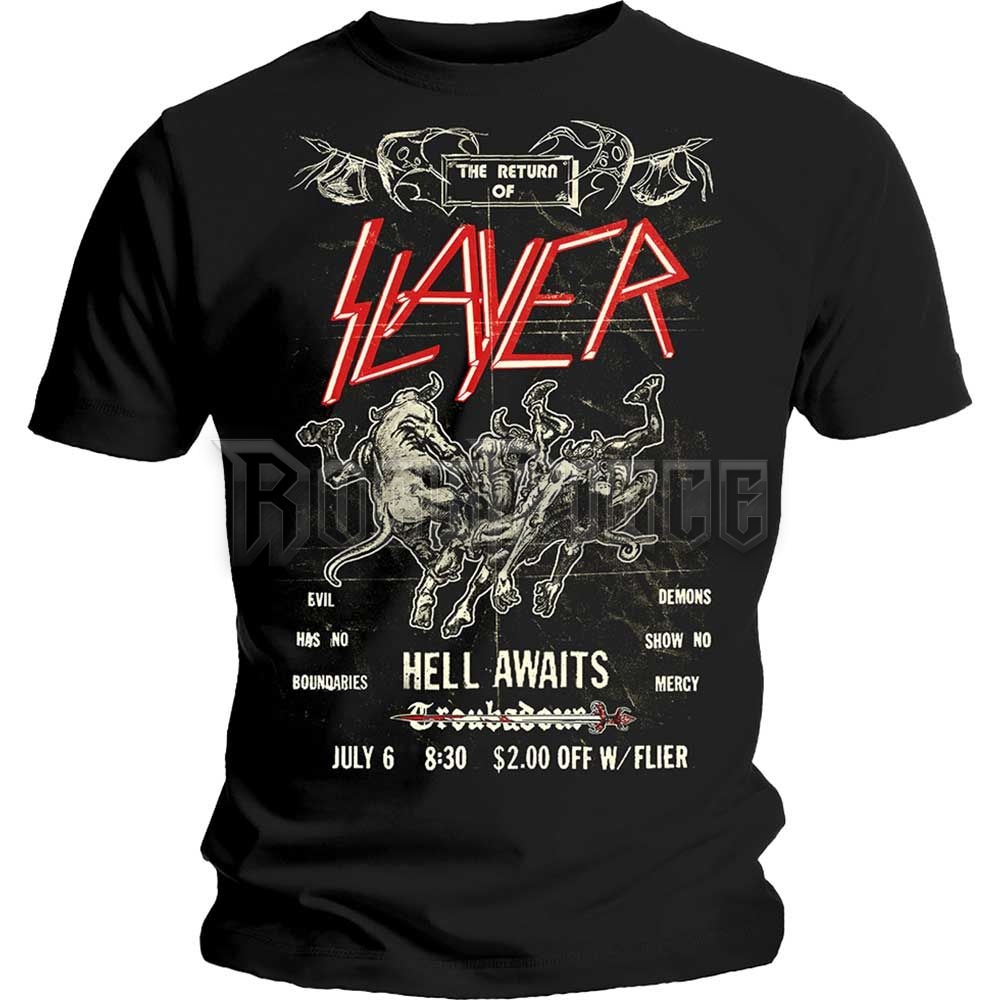 Slayer - Vintage Flyer - unisex póló - SLAYTEE51MB