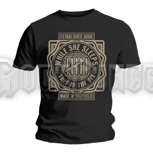 While She Sleeps - This is Six - unisex póló - WSSTS01MB