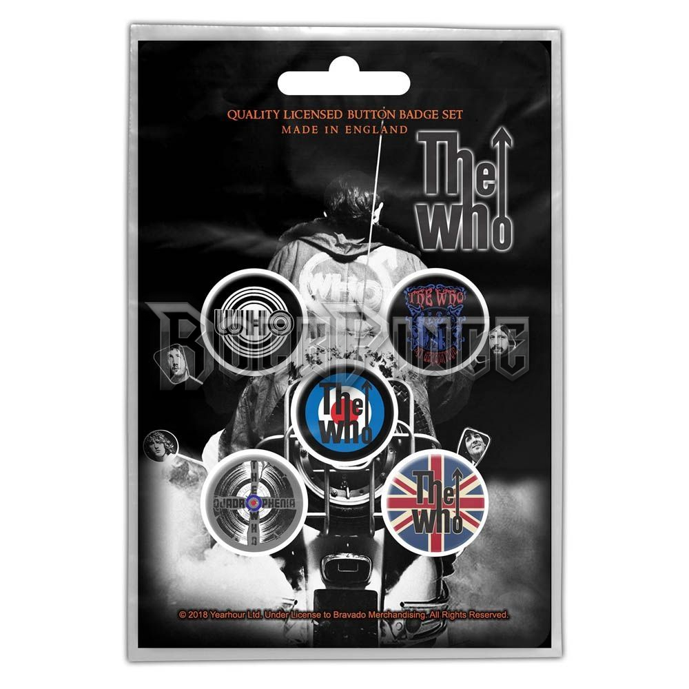 The Who: Quadrophenia - 5 db-os kitűző szett - BB040