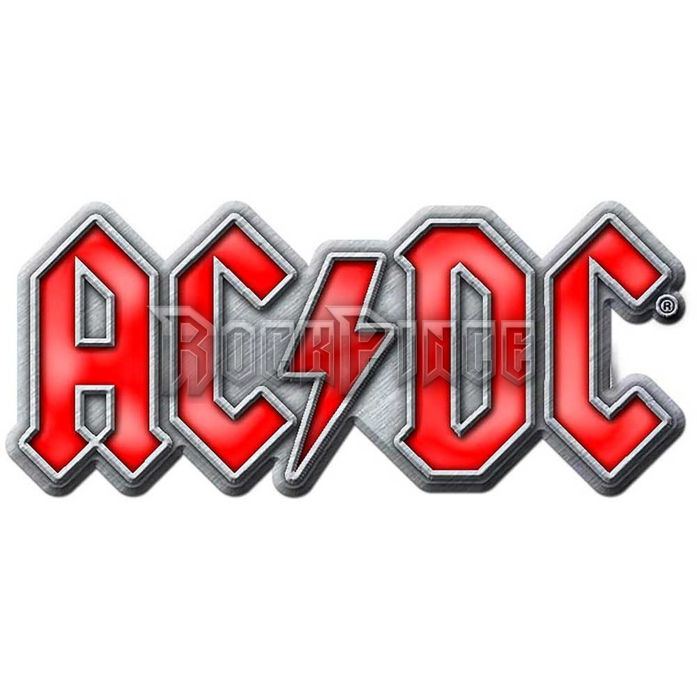 AC/DC: Red Logo - kitűző / fémjelvény - PB001