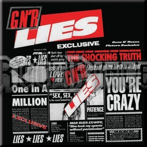 Guns N' Roses: Lies - hűtőmágnes - GNRMAG04