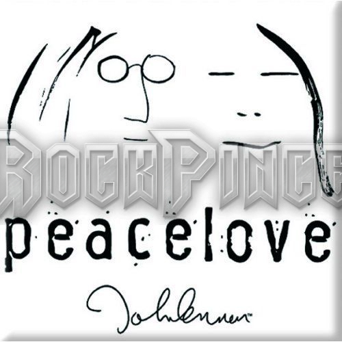 John Lennon: Peace & Love - hűtőmágnes - JLMAG17