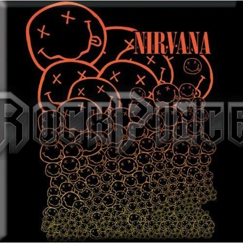 Nirvana: Cascading Happy Faces - hűtőmágnes - NIRVMAG05