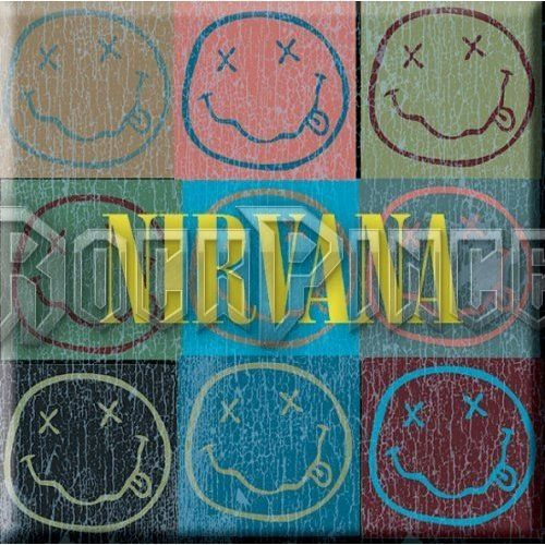 Nirvana: Happy Face Blocks - hűtőmágnes - NIRVMAG07