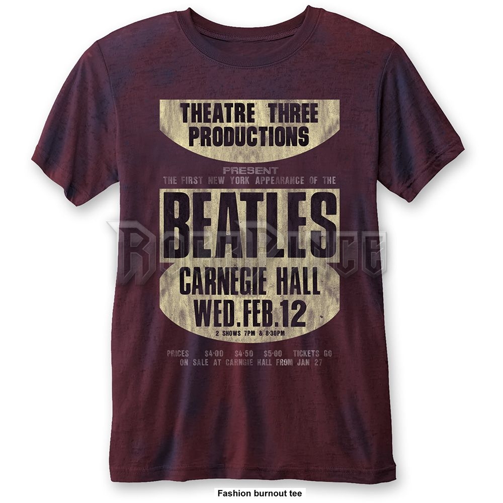 The Beatles - Carnegie Hall - unisex póló - BEATBO01MNR